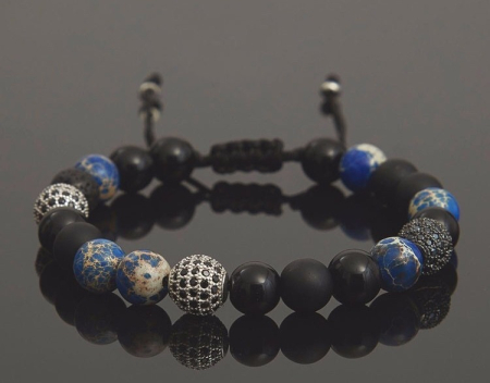 Bratara Brooks Natural Stones Black&Blue Allure [1]