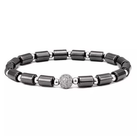 BRATARI PIETRE NATURALE - Bratara Brooks Onyx Gray Charms