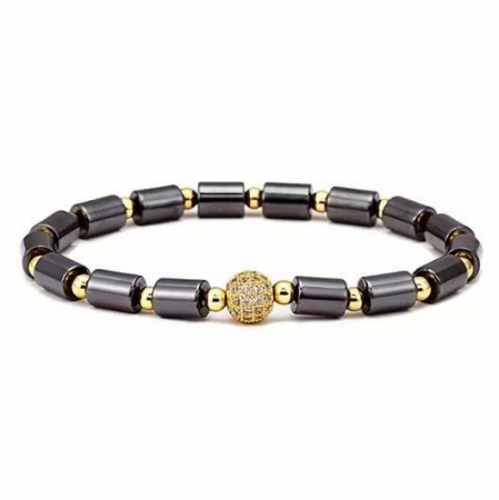 BRATARI PIETRE NATURALE - Bratara Brooks Onyx Gray Charms