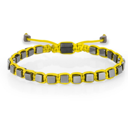 BRATARI PIETRE NATURALE - Bratara Brooks Rainbow Yellow Cord