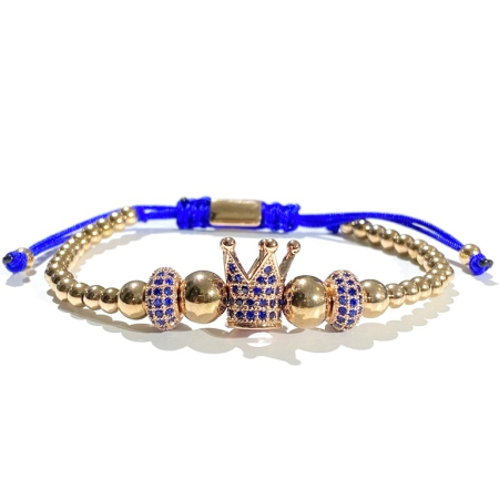 BRATARI LUXURY - Bratara Brooks Rose Gold Blue Imperial