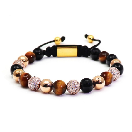 BRATARI PIETRE NATURALE - Bratara Brooks Rose Gold Elysium Charms