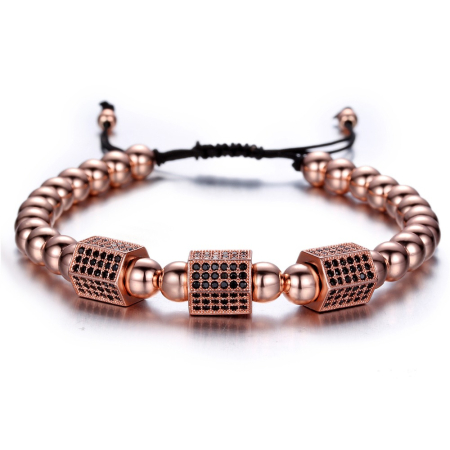 PROMOTII - Bratara Brooks Rose Gold Hexagon