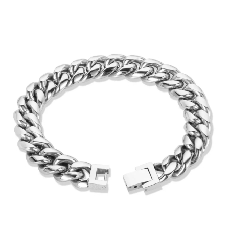 BRATARI METALICE - Bratara Brooks Silver Cuban Design