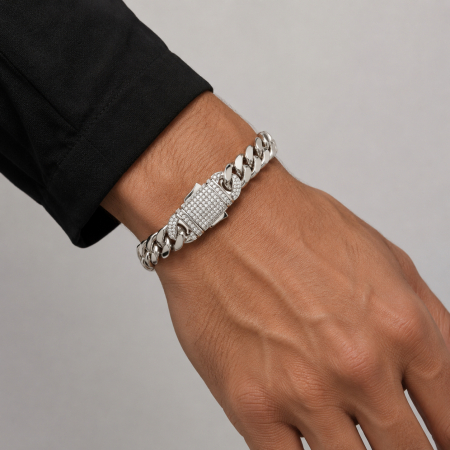 Bratara Brooks Silver Cuban Design [1]