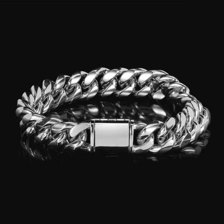 BRATARI METALICE - Bratara Brooks Silver Cuban Design