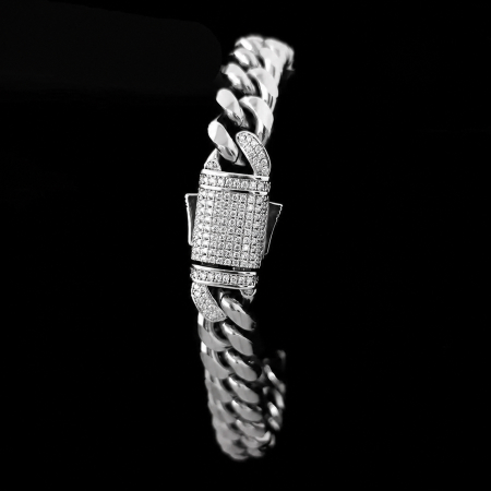 Bratara Brooks Silver Cuban Design [4]