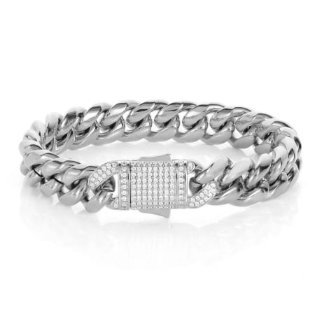 BRATARI LUXURY - Bratara Brooks Silver Cuban Design