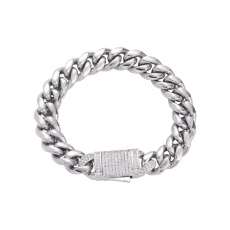 COLIERE INOX - Bratara Brooks Silver Cuban Woman