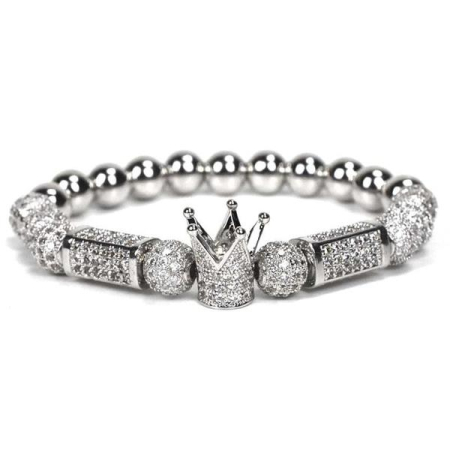 BRATARI LUXURY - Bratara Brooks Silver Diamonds Harley