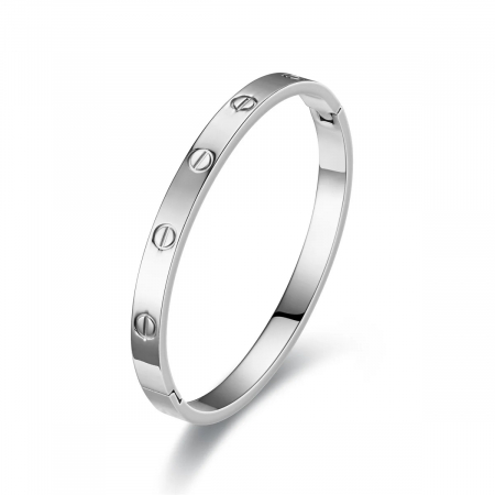 BRATARI METALICE - Bratara Brooks Silver Exsquisite Bangle