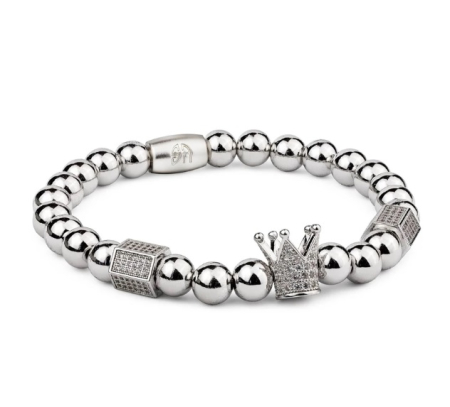 BRATARI LUXURY - Bratara Brooks Silver Troia Crown