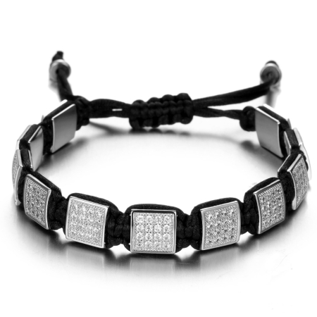 Bratara Brooks Silver Zircon Facette [0]