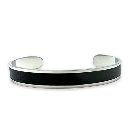 Bratara Brooks Steel Leather Bangle [2]