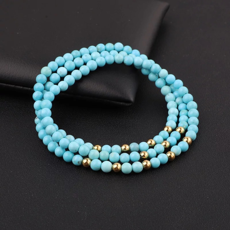 BRATARI PIETRE NATURALE - Bratara Brooks Turcoaz Wrap Agate