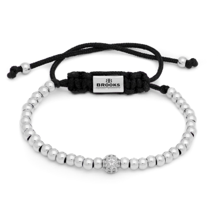 BRATARI LUXURY - Bratara Brooks White Zircon Gold Spheriq