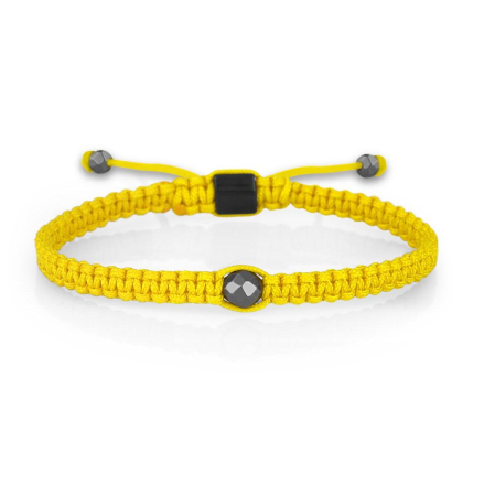 BRATARI PIETRE NATURALE - Bratara Brooks Yellow Cord Hematite