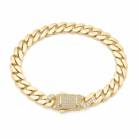 BRATARI LUXURY - Bratara Cuban Gold 14K - 8 MM / 18 CM