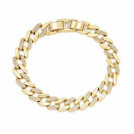 BRATARI LUXURY - Bratara Cuban Unisex Placata Aur 14K  17CM/19CM