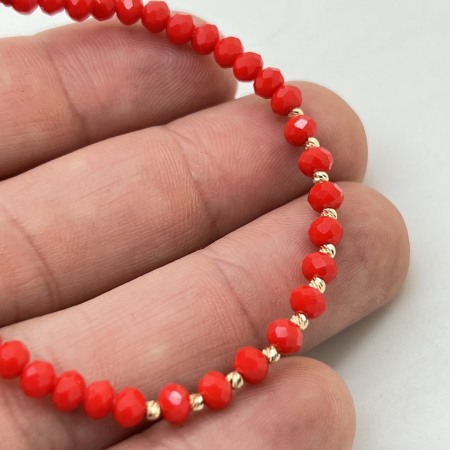 Bratara Dama Aur 14K Brooks Rosu [1]