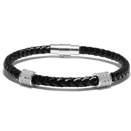 BRATARI PIELE - Bratara Dama Brooks Silver White Zircon