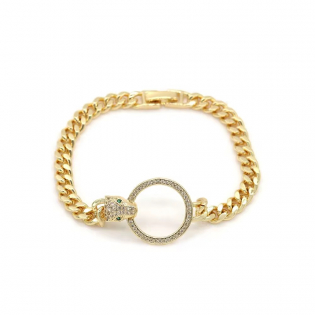 COLIERE INOX - Bratara Dama Gold Gatopardo Diamond Ring