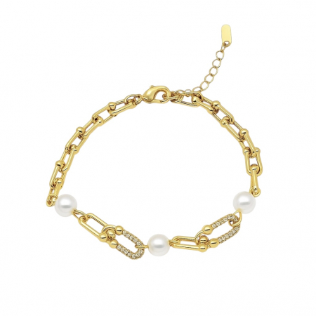 BRATARI CRISTALE - Bratara Dama Gold Goya T-Design