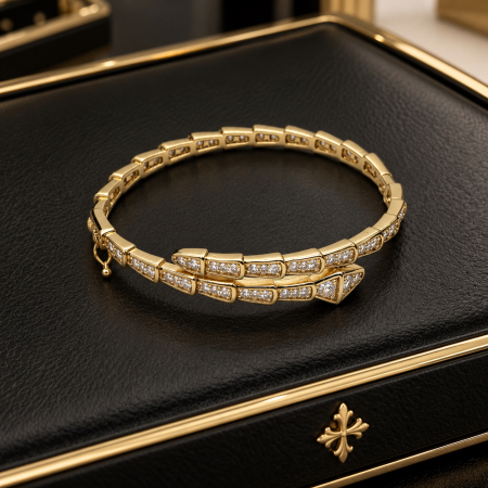 Bratara Dama Gold Royal Snake Diamonds [1]