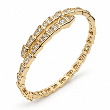 Bratara Dama Gold Royal Snake Diamonds [0]