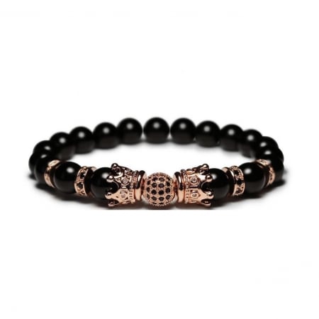BRATARI PIETRE NATURALE - Bratara Dama Rose Gold Crown