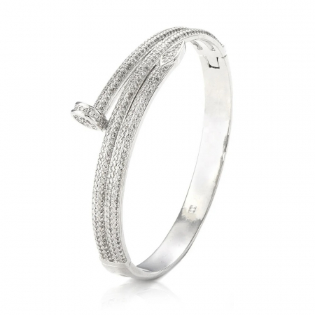 BRATARI CRISTALE - Bratara Dama Silver Clou Double Diamond