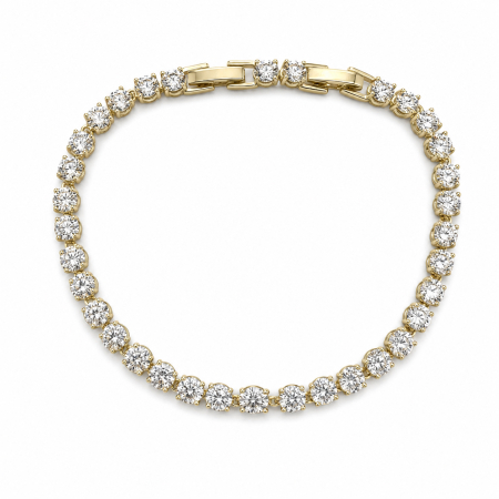 BIJUTERII DAMA - Bratara Dama Tennis Gold Plated 14K / 3 MM