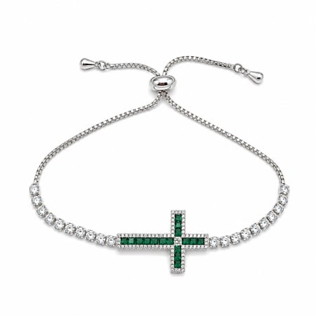 BIJUTERII DAMA - Bratara Dama Tennis Green Cross
