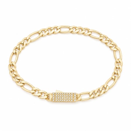 BRATARI LUXURY - Bratara Figaro Gold 14K - 6 MM / 18 CM