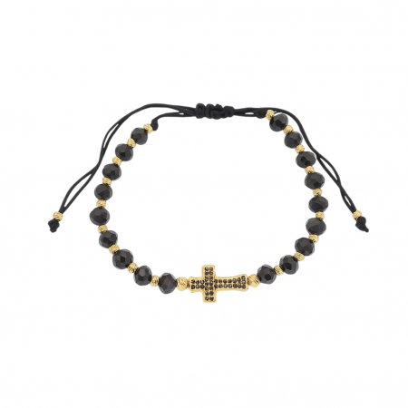 BRATARI LUXURY - Bratara GoldBlack Cross