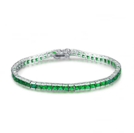 COLECTIE ARGINT - Bratara Tennis Argint 925 Green Zirconia 3MM
