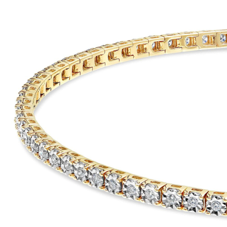Bratara Tennis Argint 925 Rainbow Gold Plated [1]