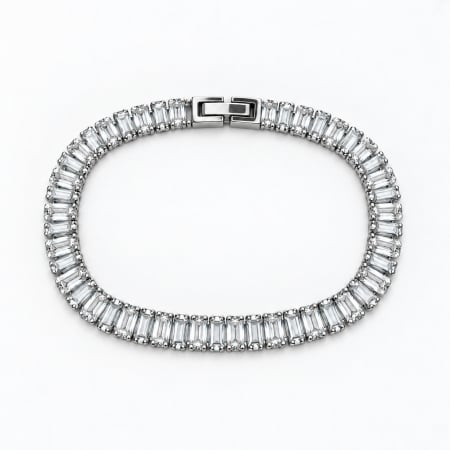 BRATARI BARBATI - Bratara Tennis White Diamonds 5 MM Waterproof