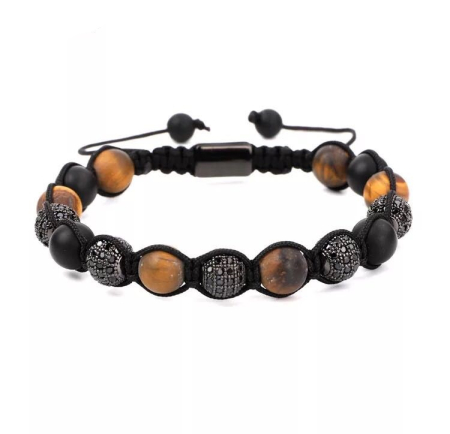BRATARI PIETRE NATURALE - Bratari Brooks Brown&Black Beads Handcrafted