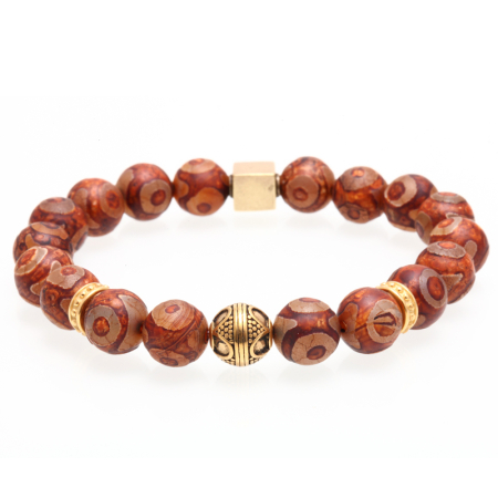 BRATARI PIETRE NATURALE - Brooks Agate Wood Print Bratton