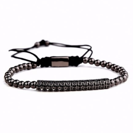 Brooks All Black Men Zircon Bracelet [0]