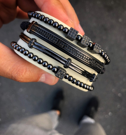 Brooks All Black Set 4 Bracelets [1]