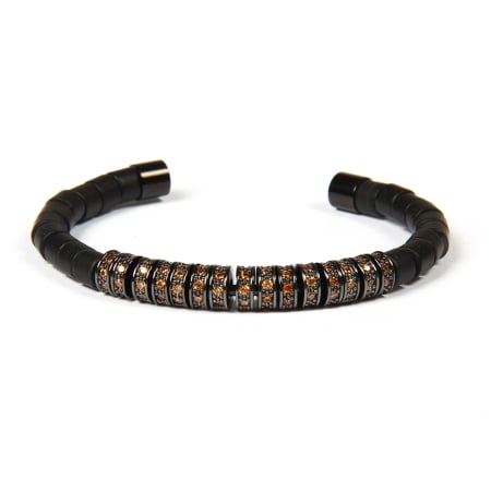 BRATARI SEMICERC - Brooks Bangle Zircon Men Black