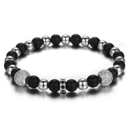 PROMOTII - Brooks BlackSilver Zircon Charms
