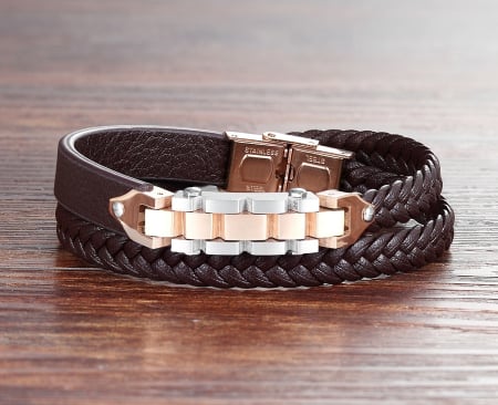 Brooks Double Strap Rose Gold Chainz [2]