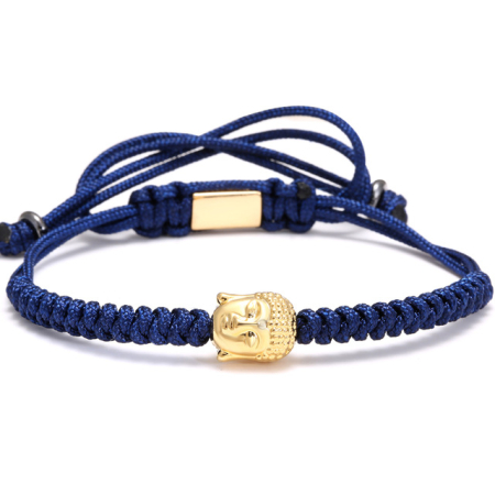 BRATARI CRISTALE - Brooks Gold Buddha Bracelet ALBASTRU
