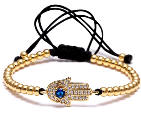BRATARI - Brooks Gold Fatima Hand White Zircon