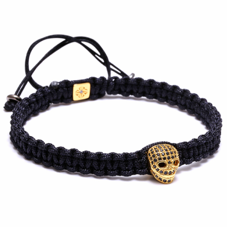 PROMOTII BRATARI - Brooks Gold Skull Macrame