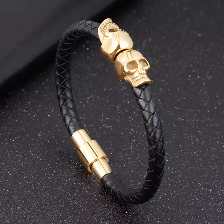 Brooks Gold Skull Plein Leather Made [1]