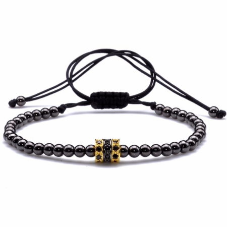 BRATARI LUXURY - Bratara Brooks GoldBlack Charms